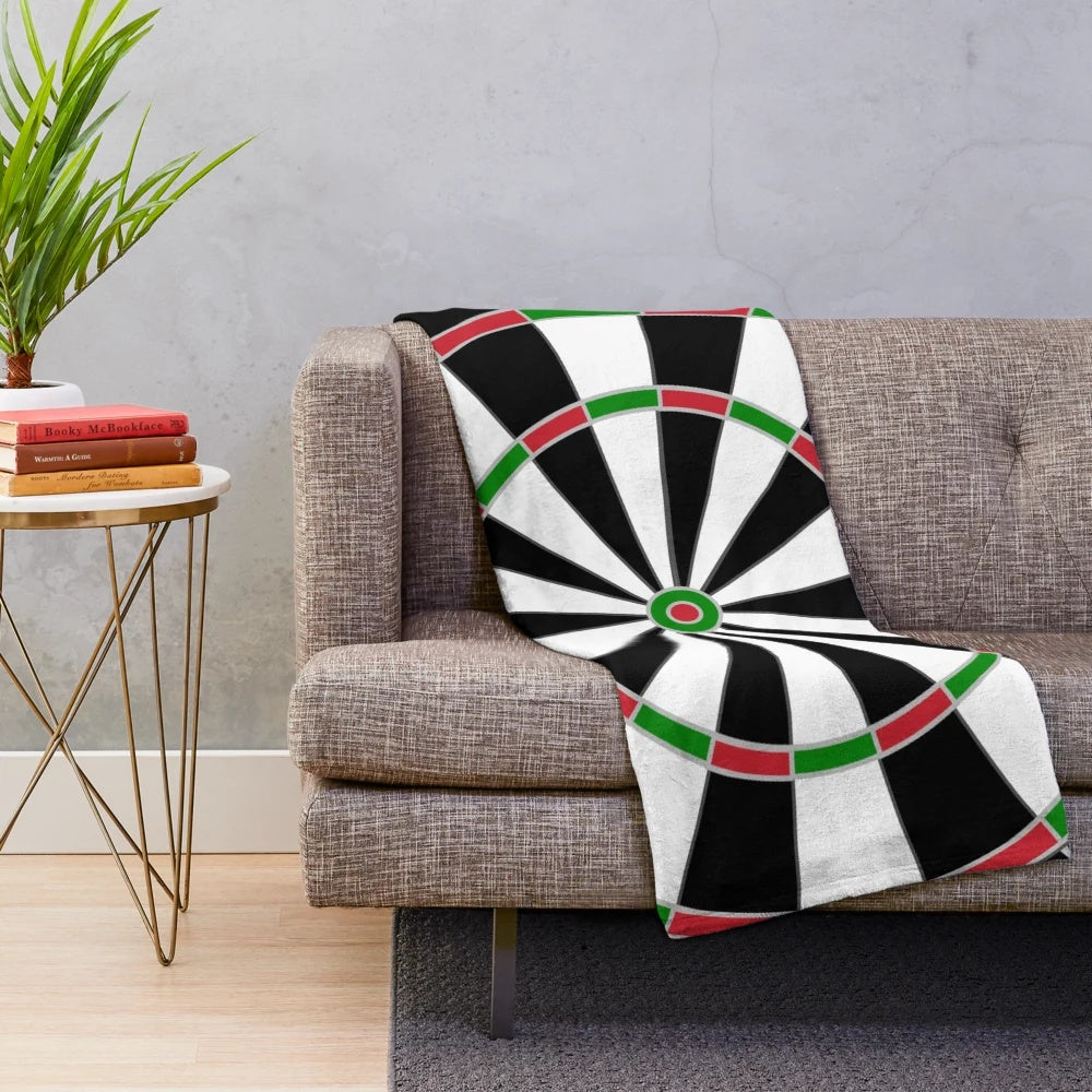 Dart board plush blanket with soft, high-quality material