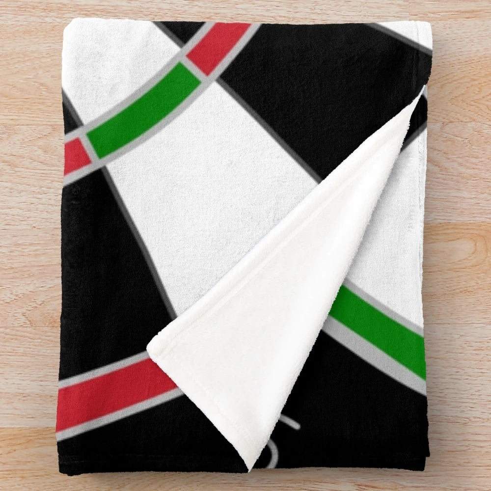 Dart board plush blanket with soft, high-quality material