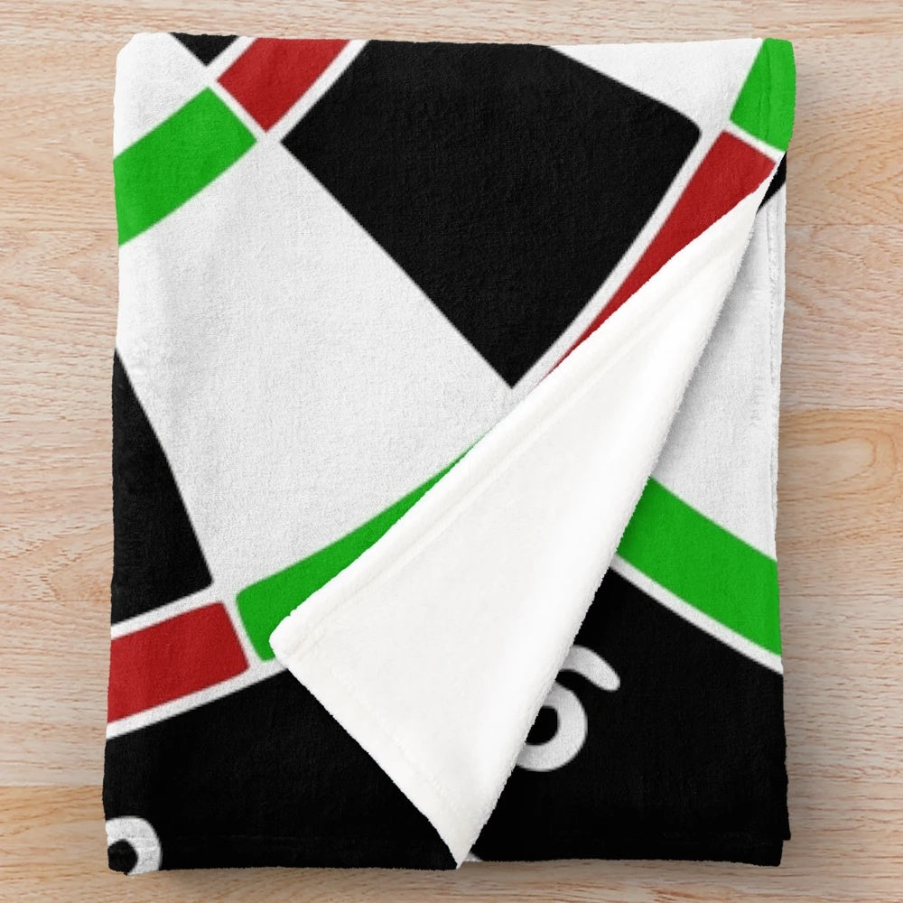 Soft and Cuddly Dart Plush Blanket with Dartboard Bull's Eye Pattern