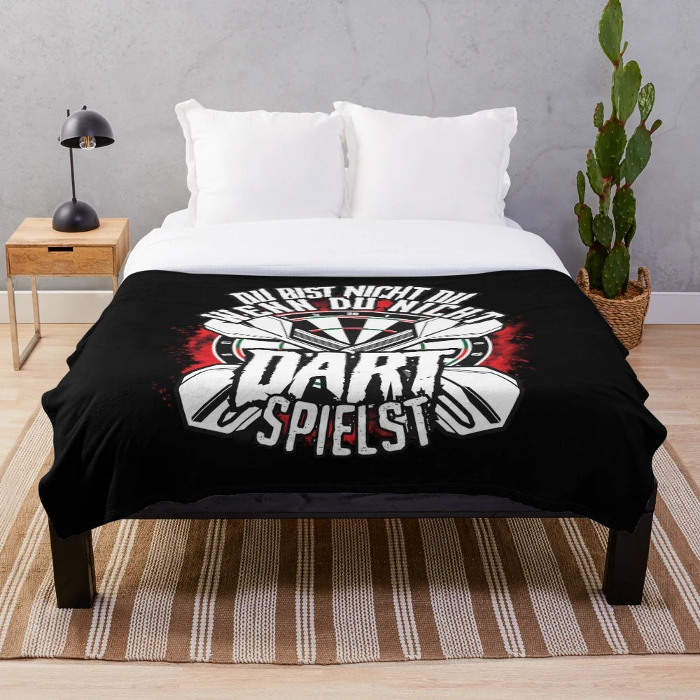 Darts player plush blanket