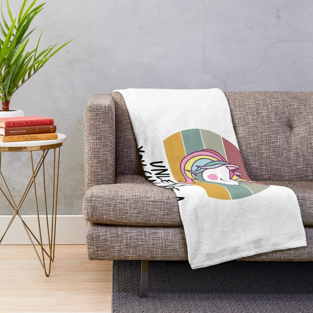 Data analyst unicorn plush blanket