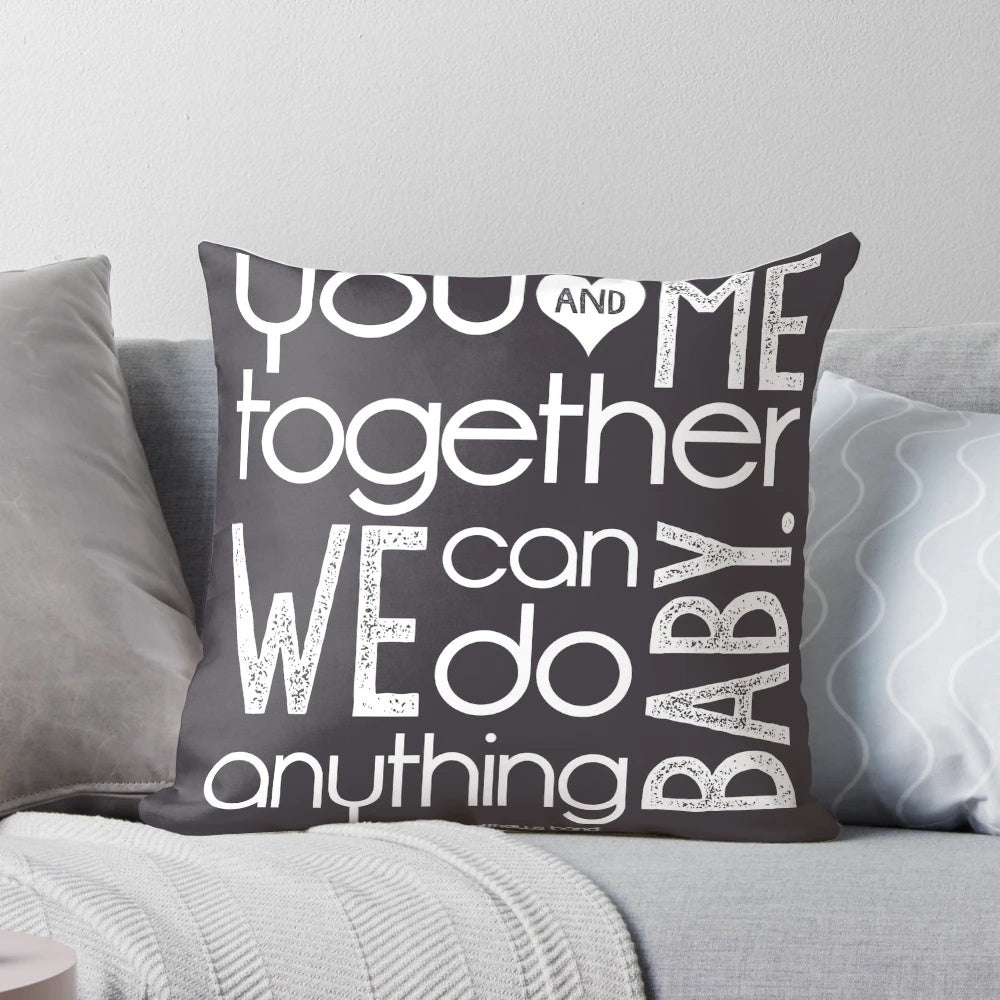 Dave Matthews Band fan pillow with band logo and lyrical design