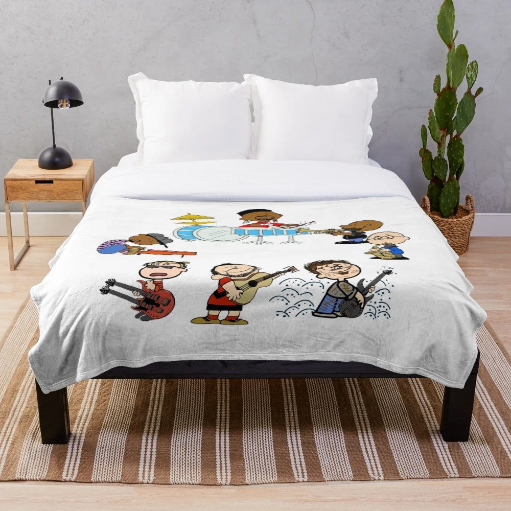 Plush blanket with Dave Matthews Band-inspired design