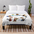 Plush blanket with Dave Matthews Band-inspired design