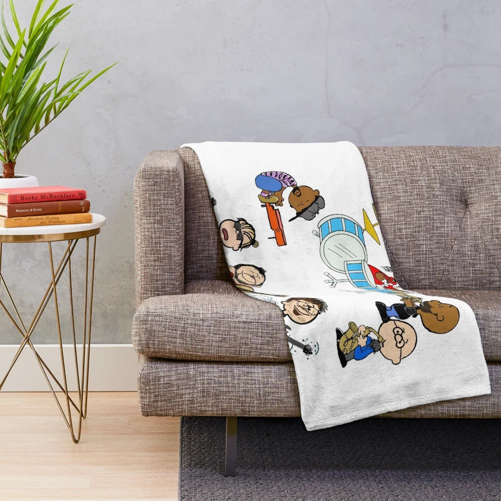 Plush blanket with Dave Matthews Band-inspired design