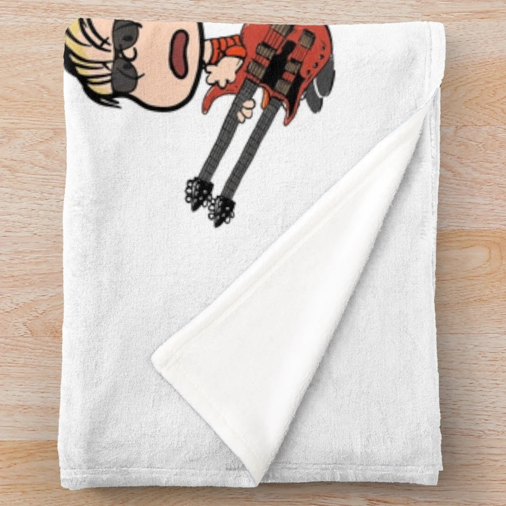Plush blanket with Dave Matthews Band-inspired design