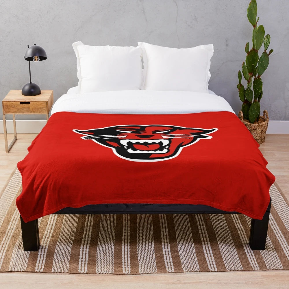 Davenport-Panthers themed plush blanket for sports fans