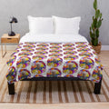 David Attenborough inspired plush blanket with nature and wildlife design