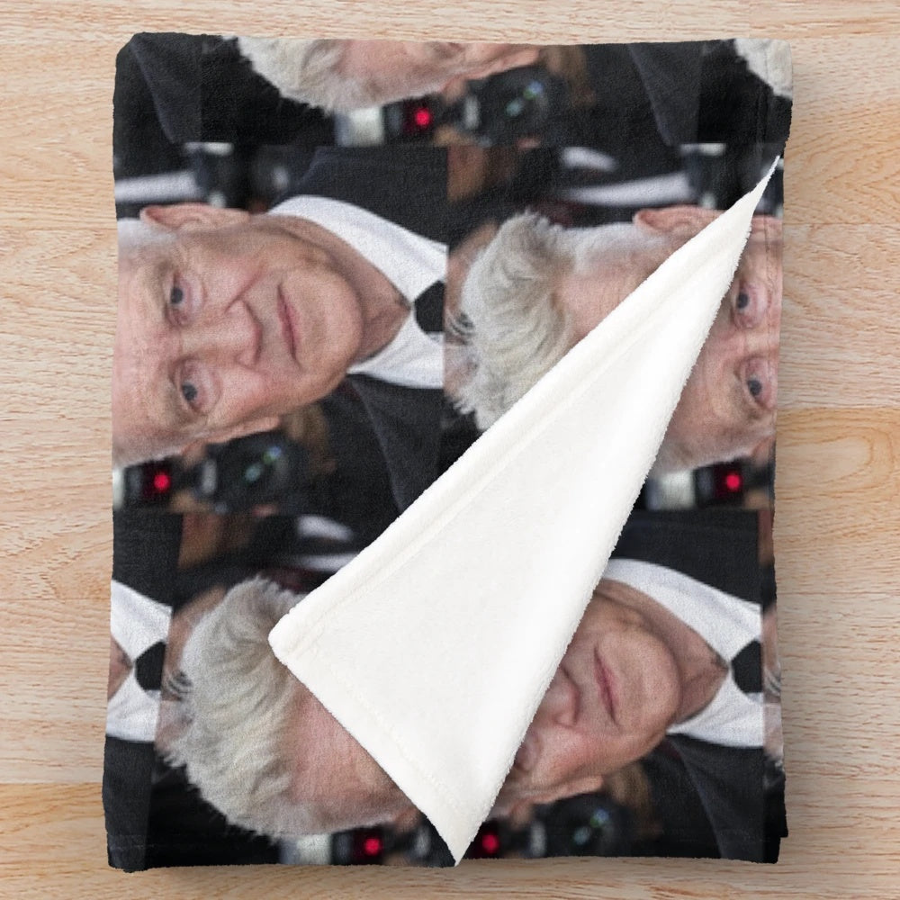 David Lynch-themed plush blanket with a cozy, soft design