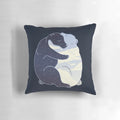 Soft, plush pillow featuring a bear design with day and night imagery, clouds, and stars