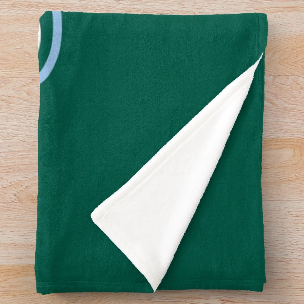 A soft and plush blanket featuring the Daytona Tortugas logo and team colors