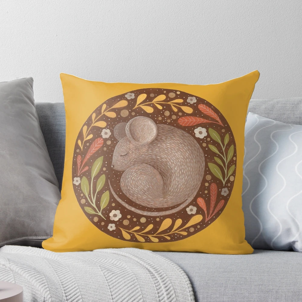 A soft, plush pillow with a nature and animal design, perfect for deep, restful sleep.