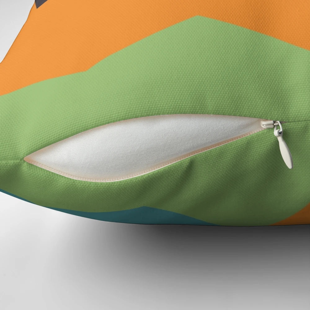 A soft, plush deer-themed pillow with a geometric design, perfect for adding natural charm to your living space.