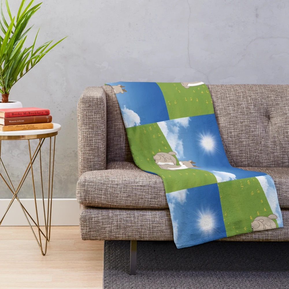 Soft and plush deer print blanket for a cozy outdoor or indoor experience