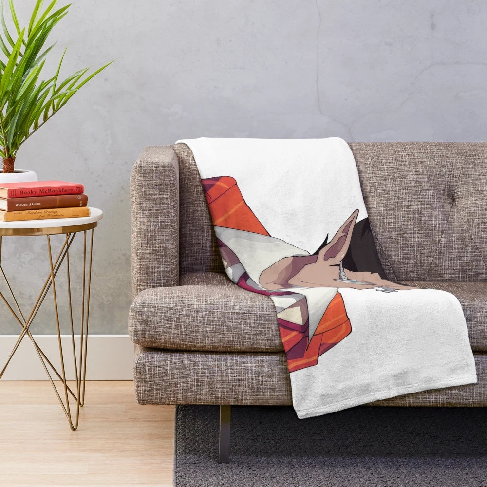 Demiurge-themed plush blanket for anime lovers
