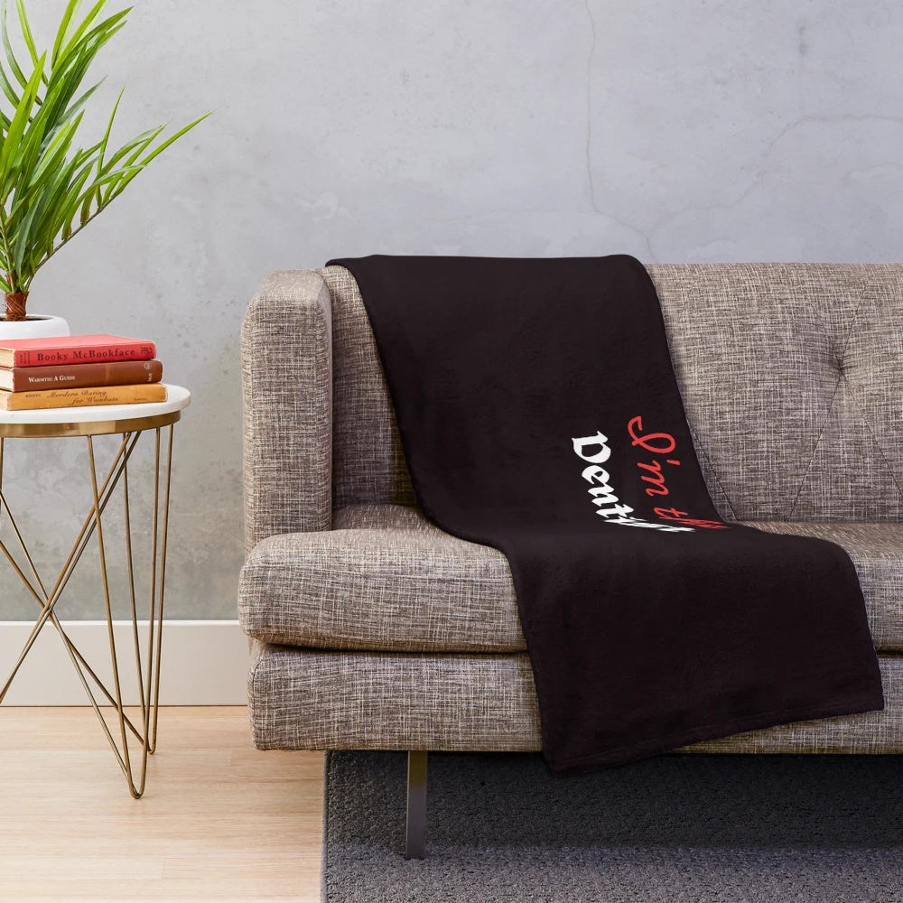 Dentist plush blanket with humorous dental profession design