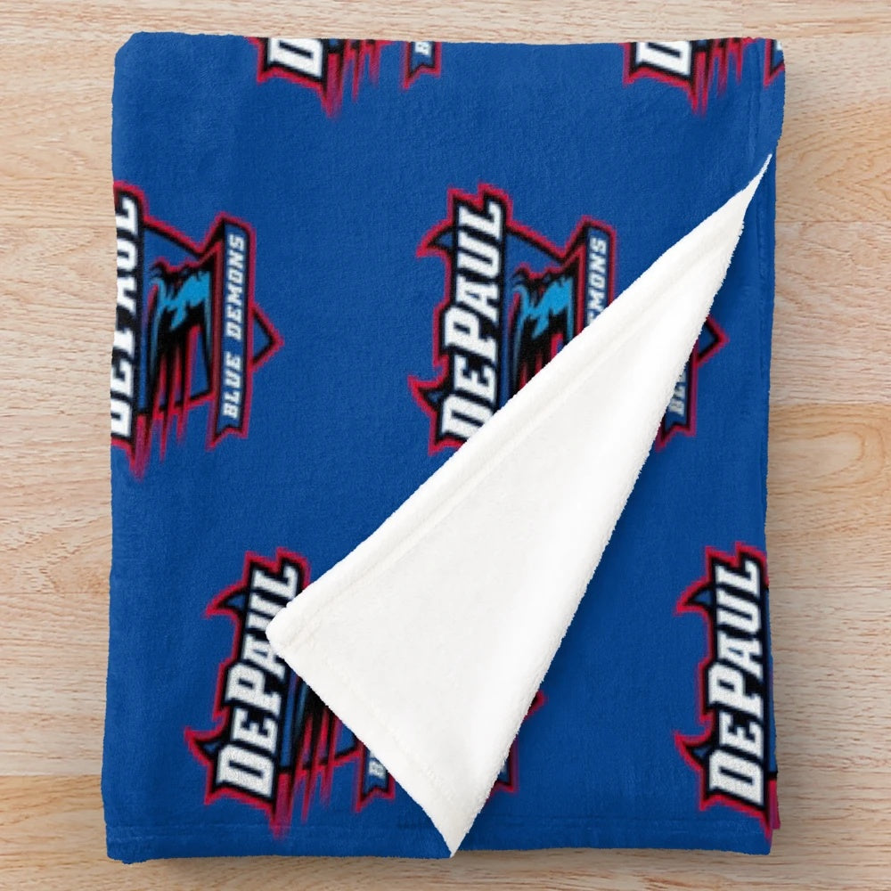 Depaul Demons plush blanket with soft, cozy fabric