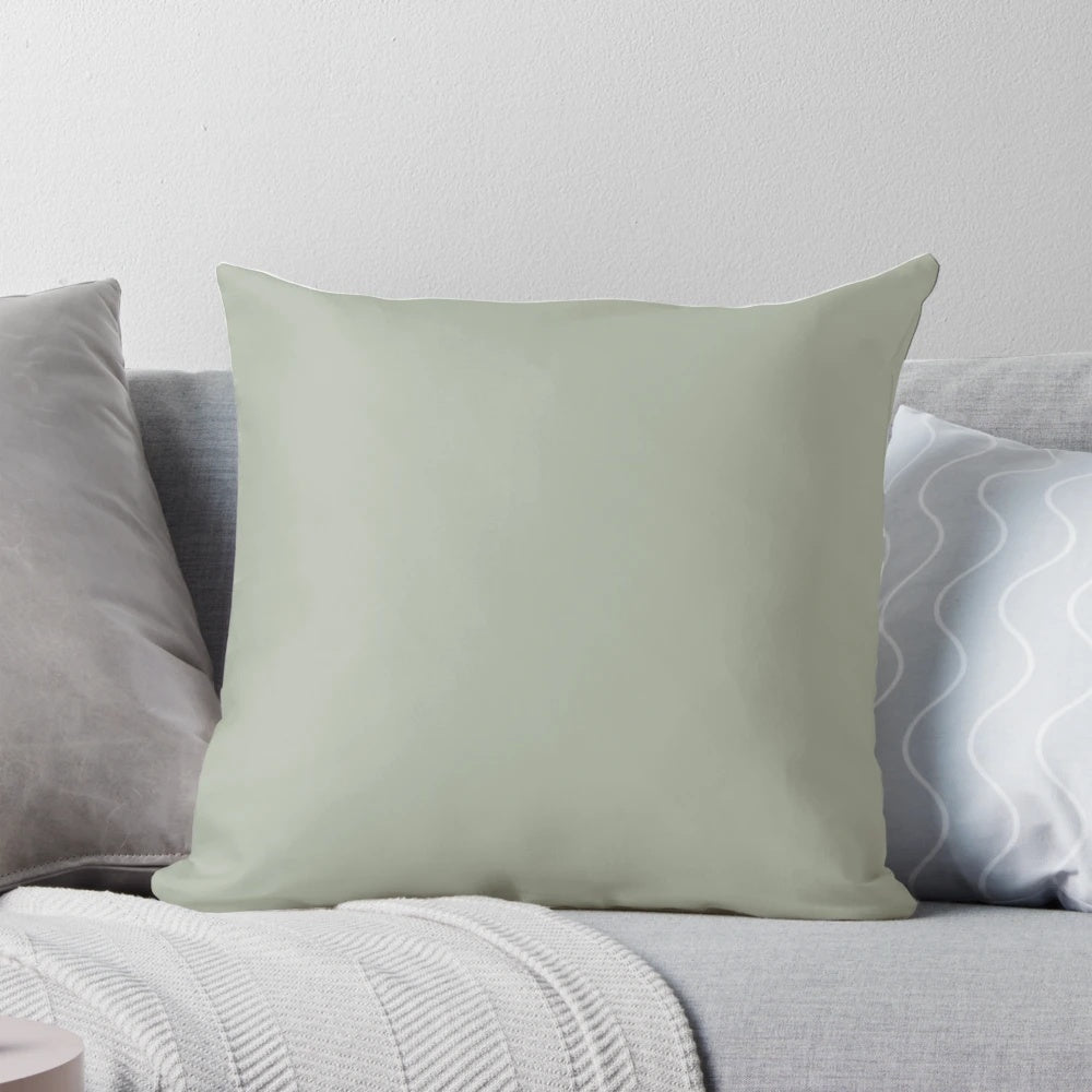 Desert Sage Gray Green Solid Decorative Pillow