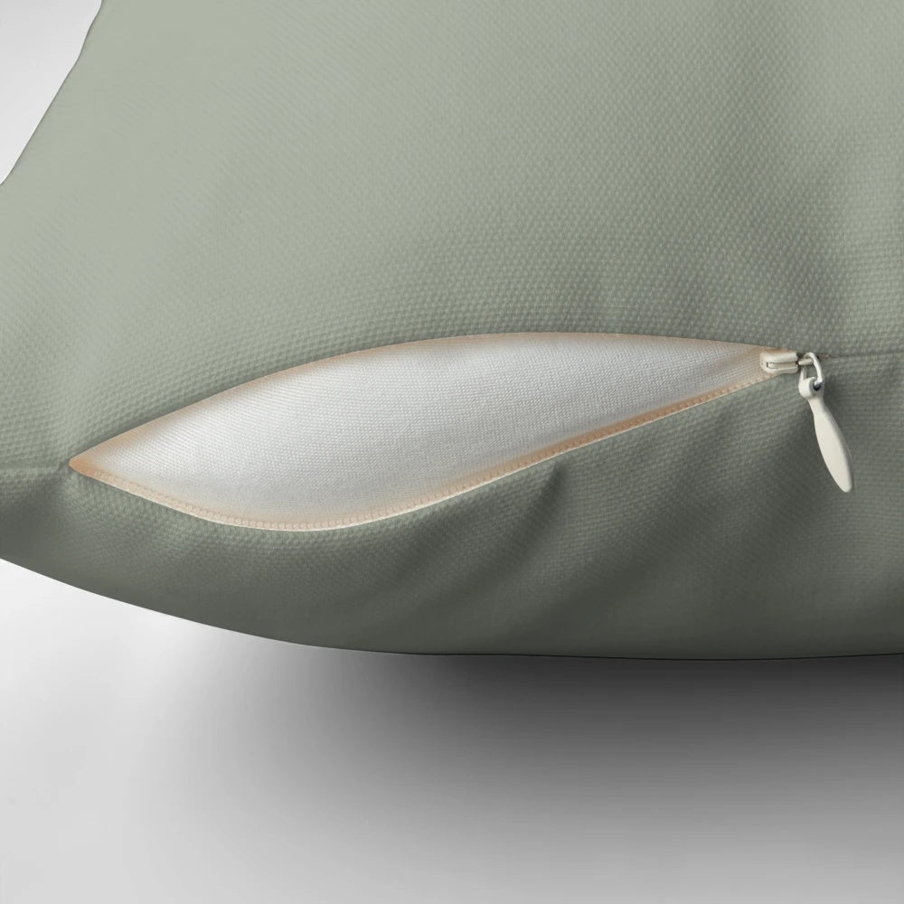 Desert Sage Gray Green Solid Decorative Pillow