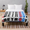 Detroit sports-themed plush blanket