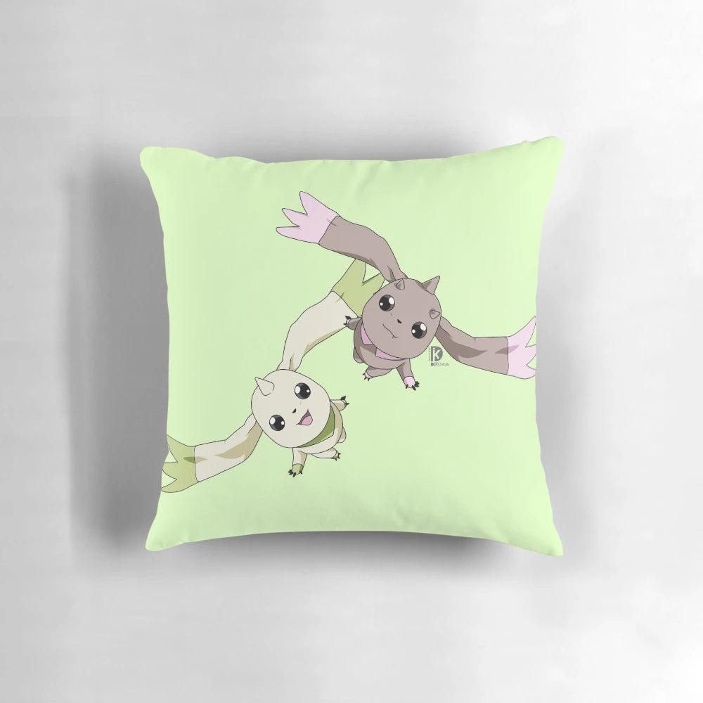 Soft and cuddly Digimon Tamer pillow featuring Terriermon and Lopmon plush characters