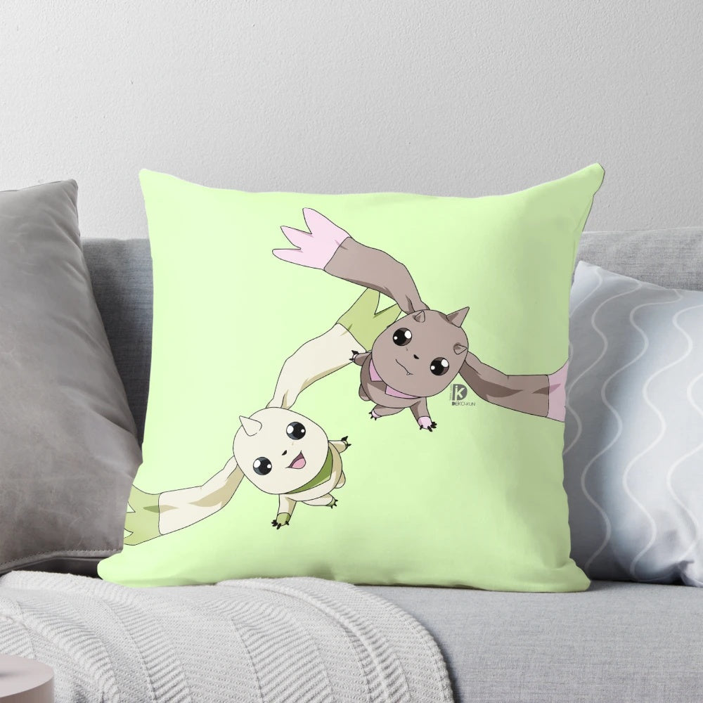 Soft and cuddly Digimon Tamer pillow featuring Terriermon and Lopmon plush characters