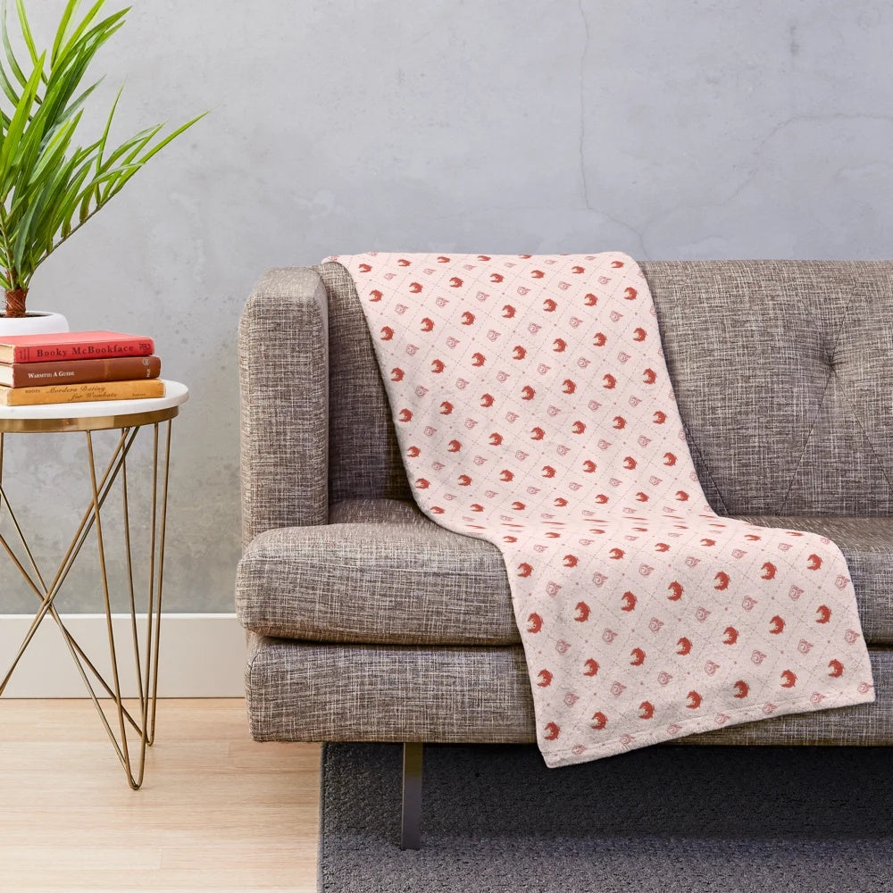 Diluc pattern plush blanket with a soft, cozy design inspired by the Pyro character from Genshin Impact