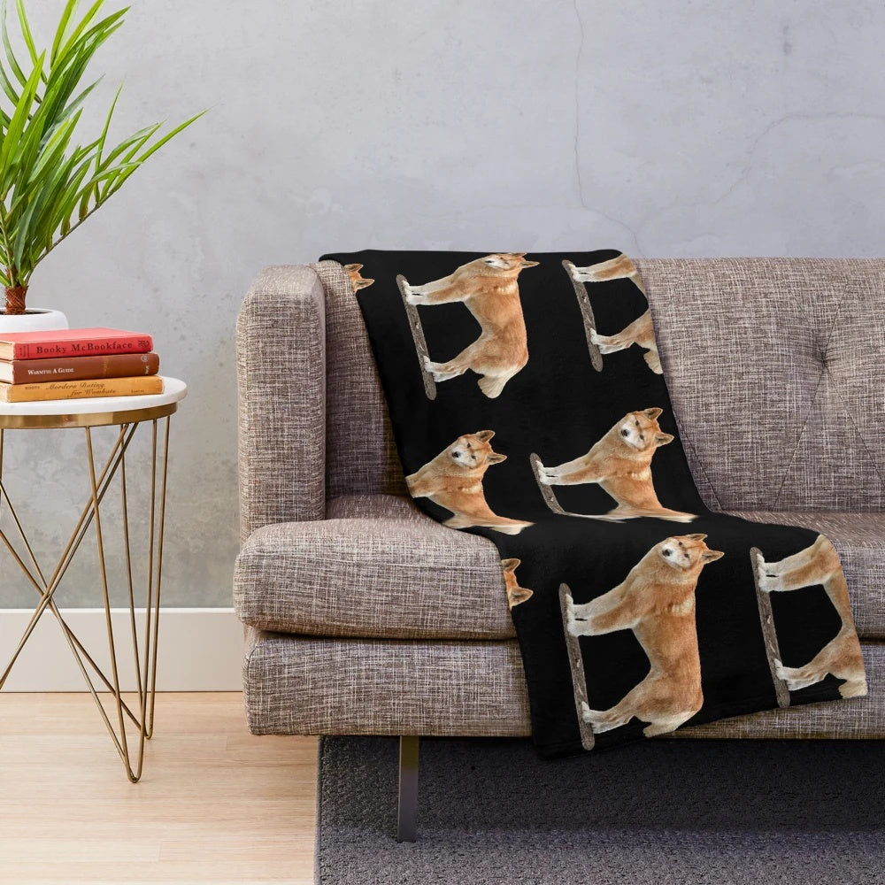 Dingo 4 plush blanket, soft and cuddly native Australian dog