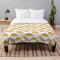 Dino Chicken Nuggets Patterned Plush Blanket
