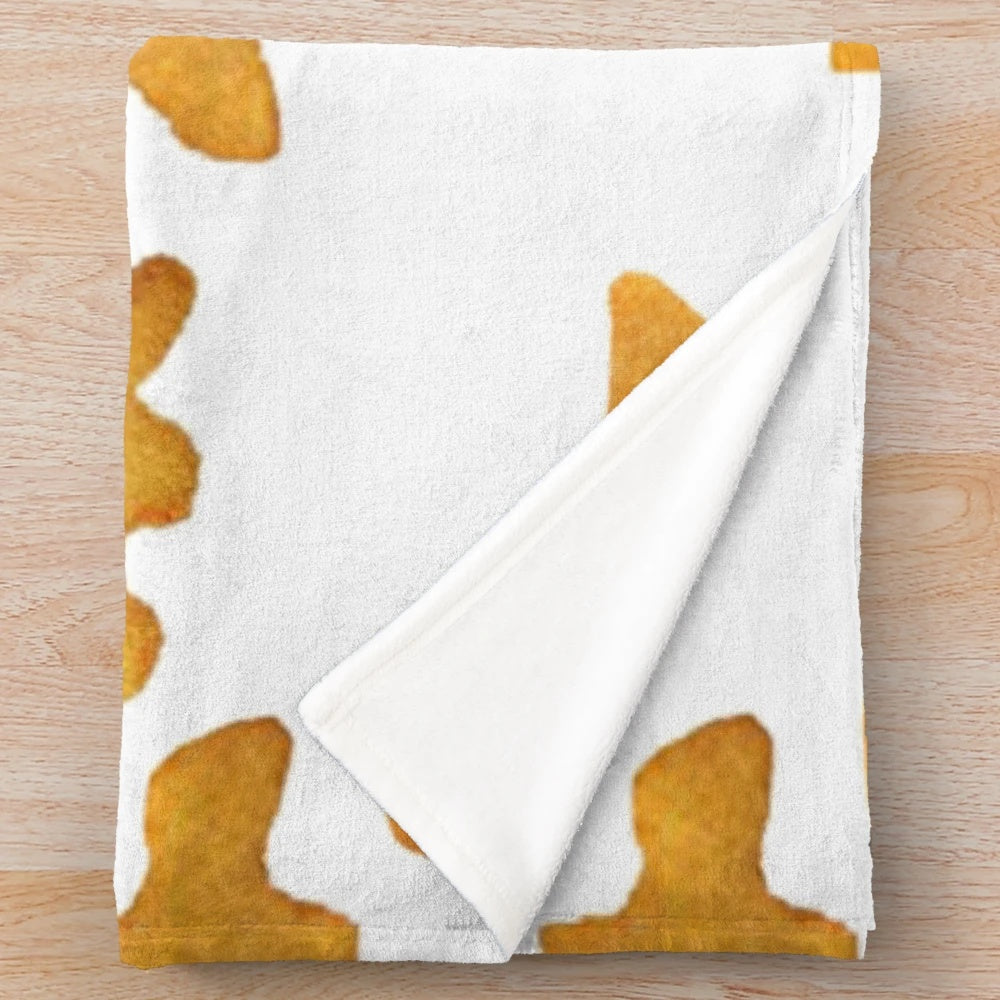 Dino nuggets plush blanket for a cozy, meme-inspired home decor