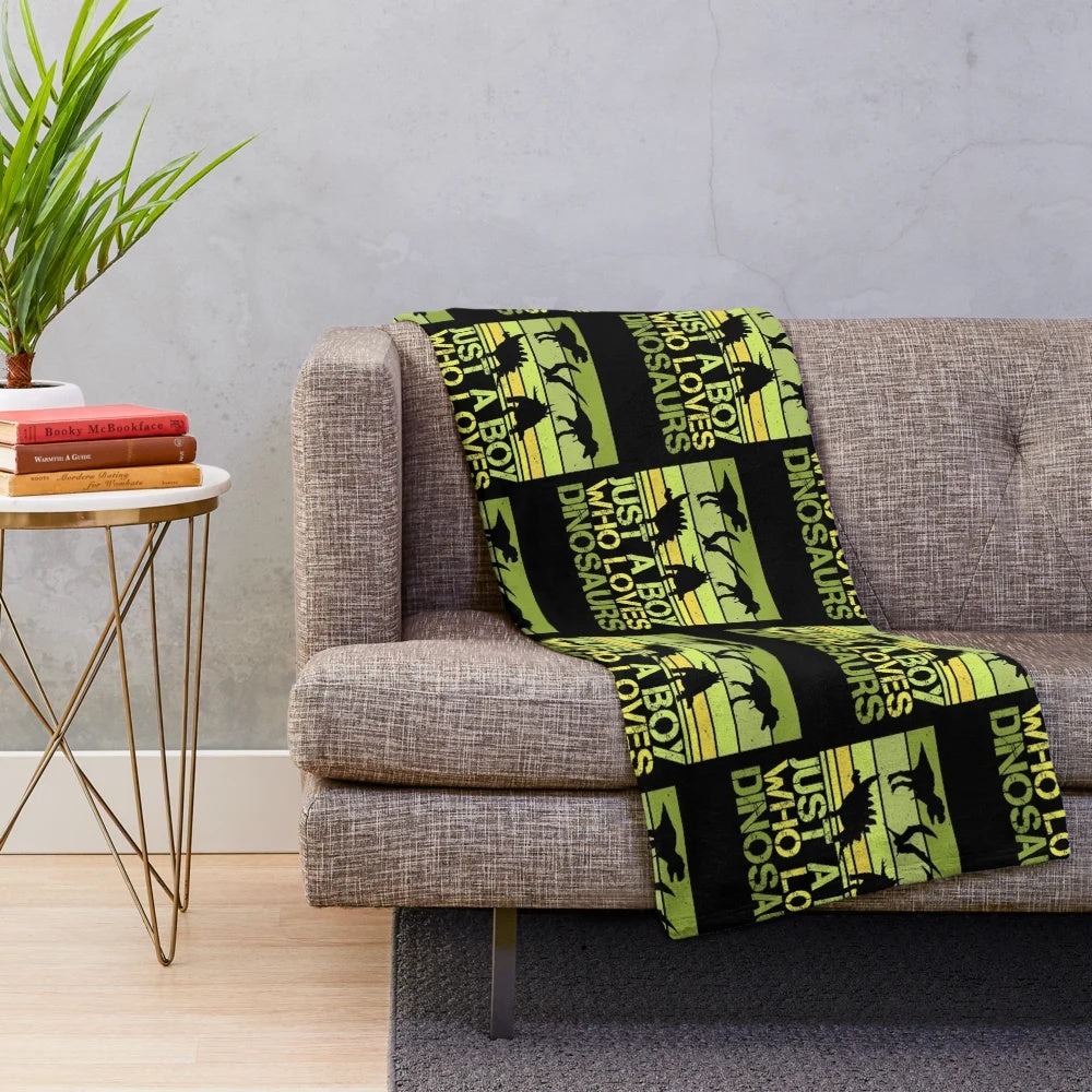 Dinosaur Plush Blanket for Boys