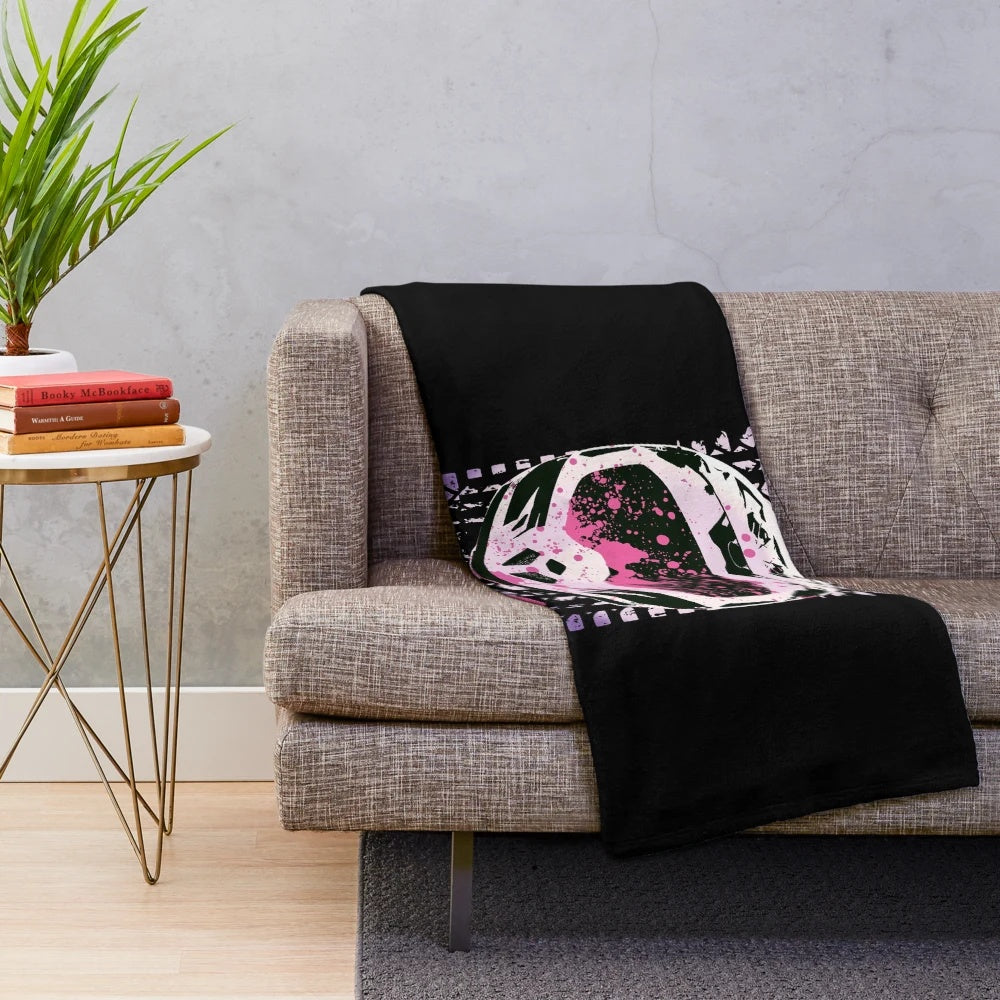 Soft plush blanket featuring a dirt bike graphic and humorous biker quote