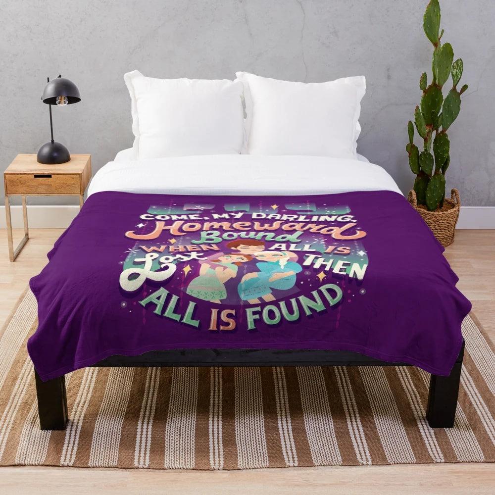 Soft and plush Disney Frozen-inspired blanket with Elsa the Snow Queen design and northern lights