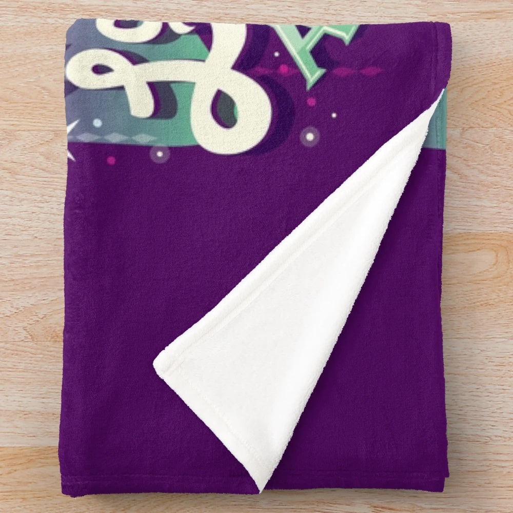 Soft and plush Disney Frozen-inspired blanket with Elsa the Snow Queen design and northern lights