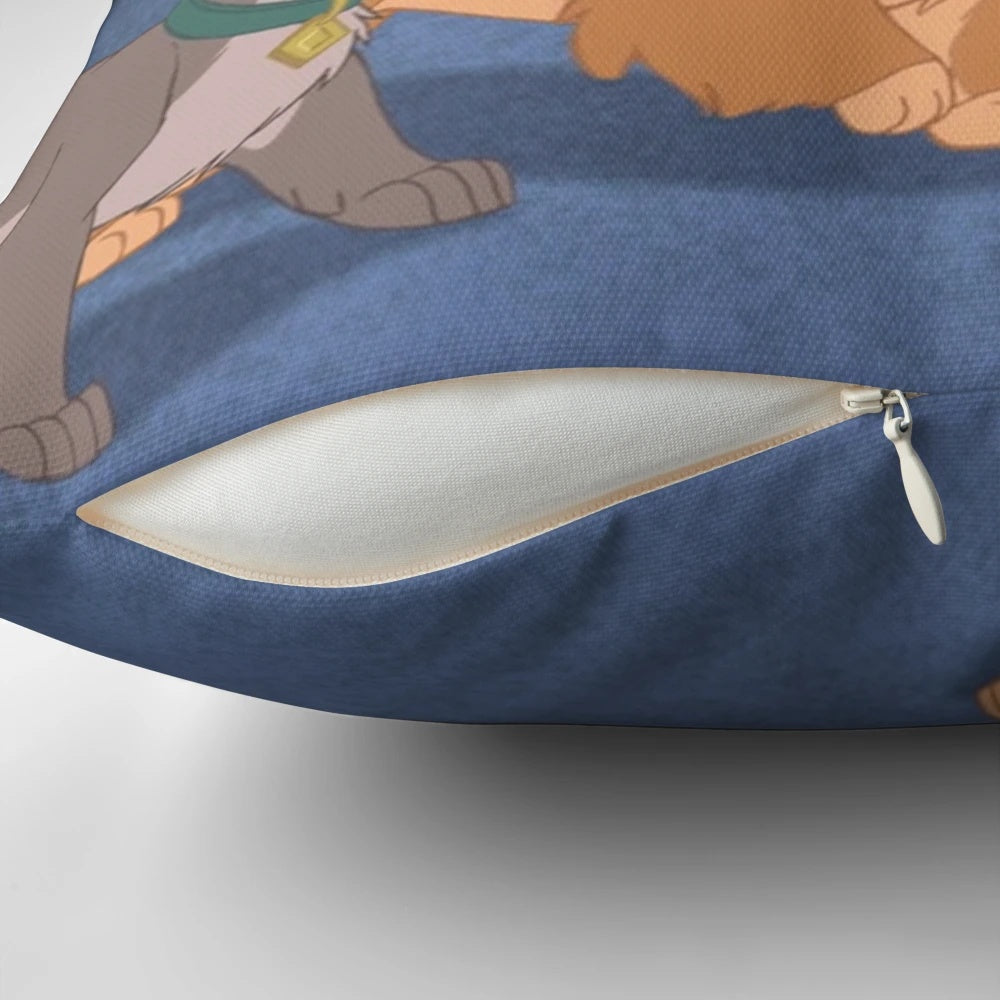 Soft, plush pillow featuring characters from the Disney movie Lady and the Tramp 2