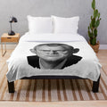Doc Martin inspired plush blanket featuring a portrait of British actor Martin Clunes
