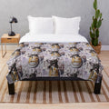 Soft and plush dog blanket featuring a French bulldog in a sneaker design