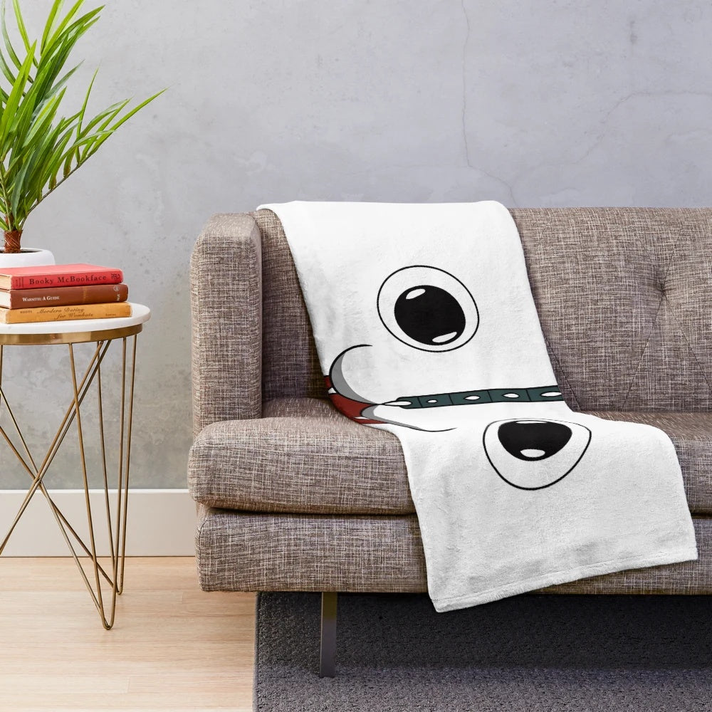 Soft and cozy dog-inspired plush blanket featuring anime-style design