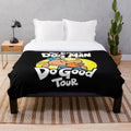 Dog Man Inspired Plush Blanket with Comedic Graphic Novel Design