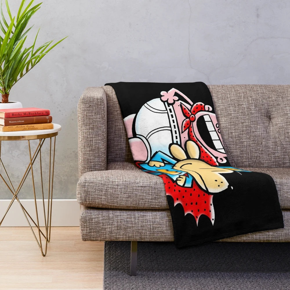 Dog Man inspired plush blanket for children