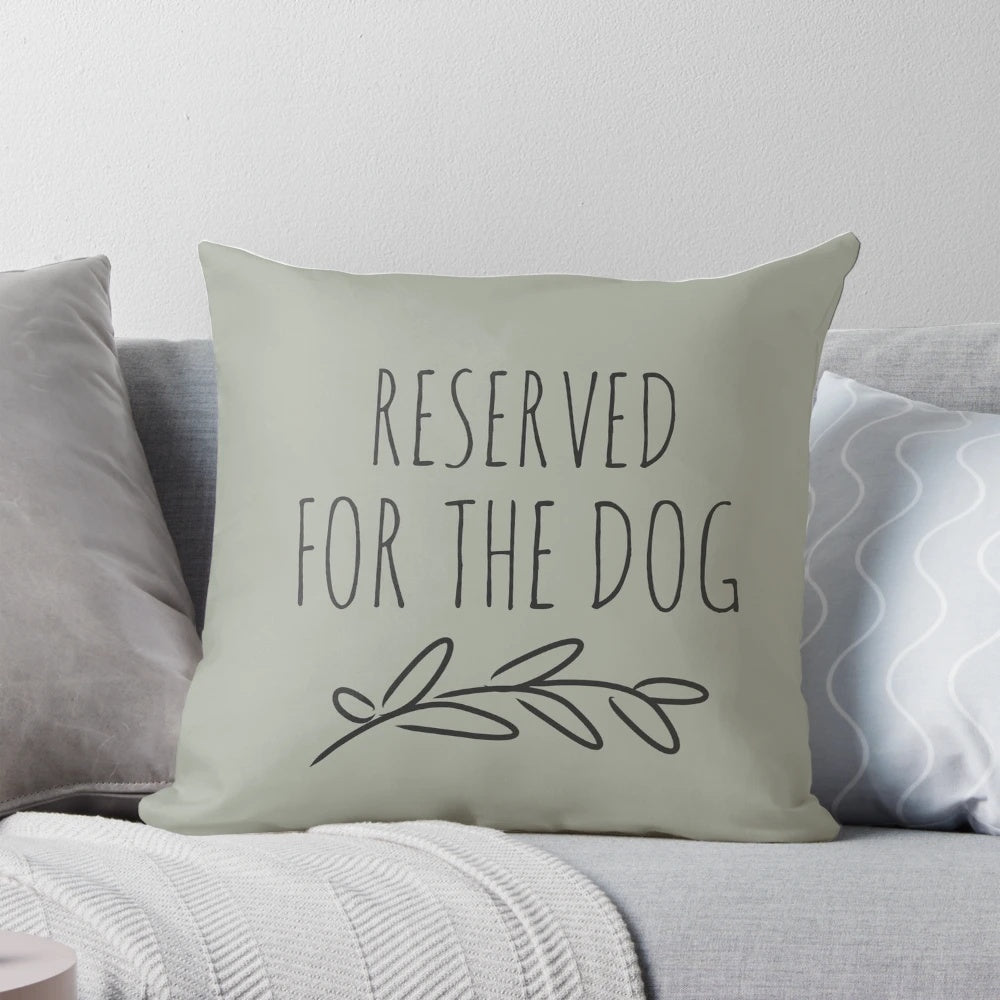 Soft, plush dog pillow featuring various dog breeds