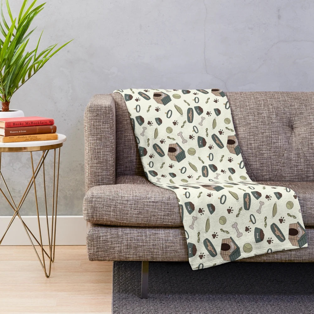 Soft, Fuzzy Dog Plush Blanket for Pets