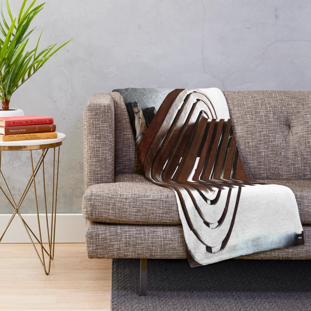 A soft, plush blanket featuring a relaxed dog design, perfect for cuddling and relaxation.