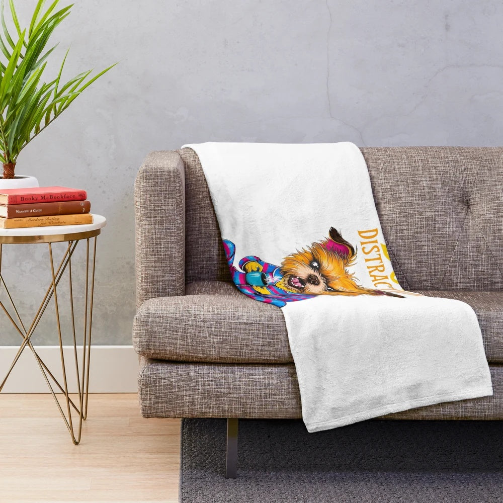 Soft and snuggly dog plush blanket for a cozy and relaxing home environment