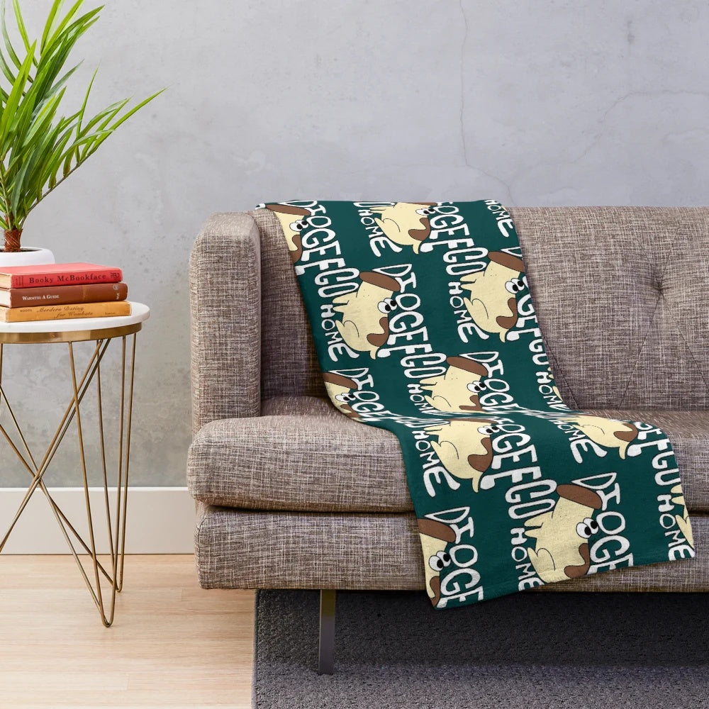 Diogee the dog from "Go, Dog. Go!" on a soft, plush blanket