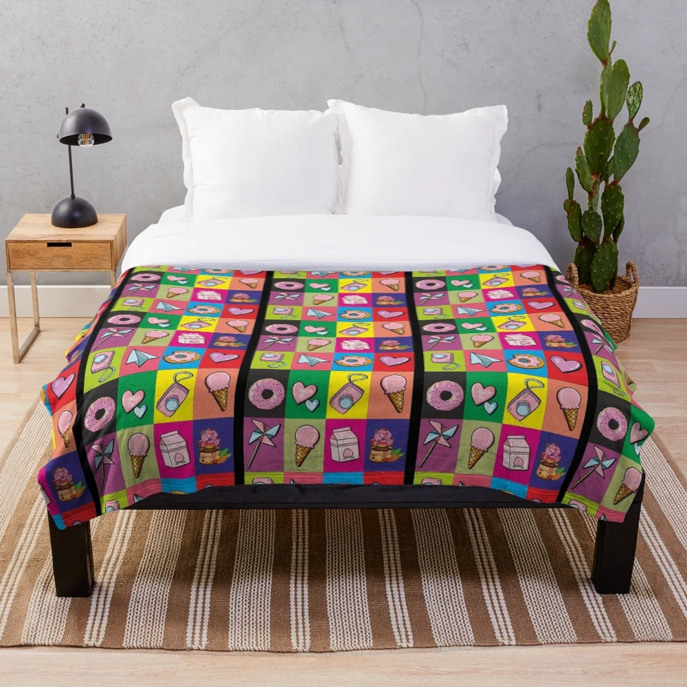 Soft and Cuddly Donut Plush Blanket