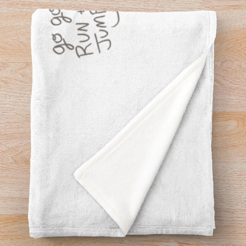 Soft, Plush Blanket Featuring Whimsical Doodle Dog Anatomy Design