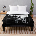 Plush blanket featuring Electric Wizard's Dopethrone album artwork