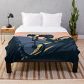 Downhill mountain biking plush blanket