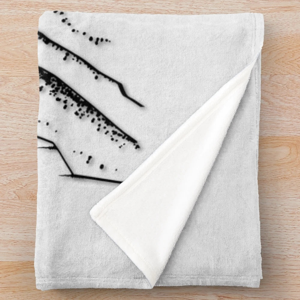 Soft, plush downhill-inspired blanket for mountain biking fans